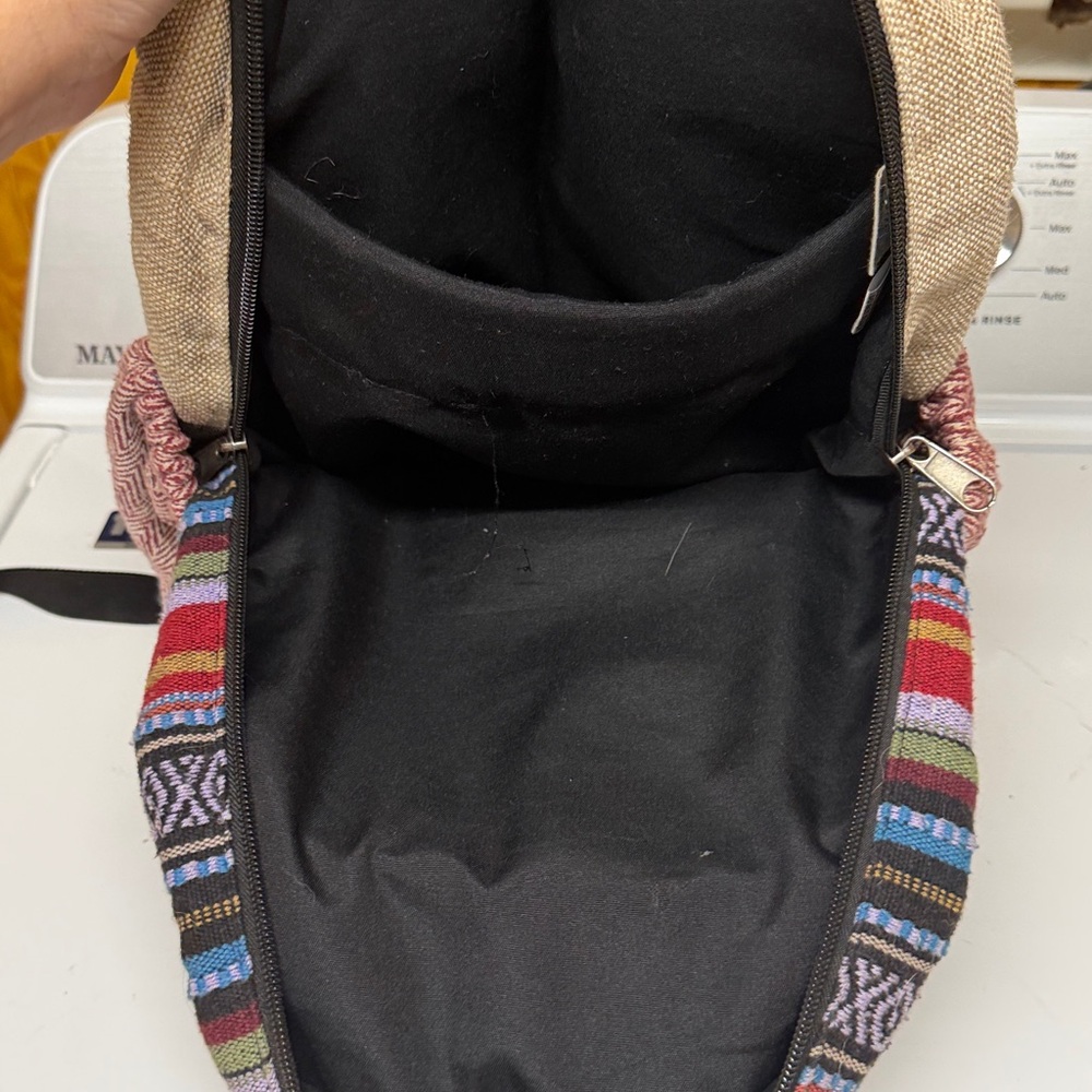 Himalayan Hemp Multicolor Patterned Backpack - image 5